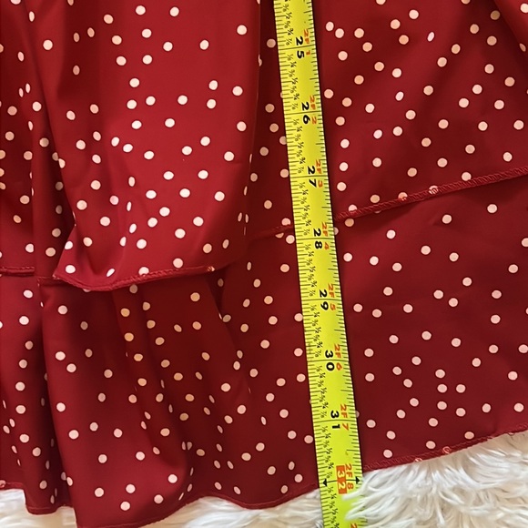 Boho red and white dress size small 4-6 - Picture 6 of 7